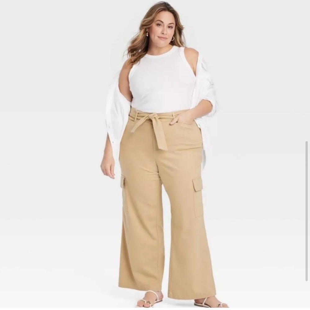 NWT Ava & Viv high waisted wiide leg pants